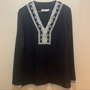 TORY BURCH Embroidery Details Tunic Top